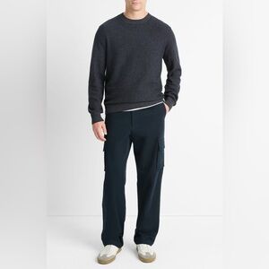 NWT VINCE Geometric Jacquard Wool & Cotton Blend Crewneck Sweater